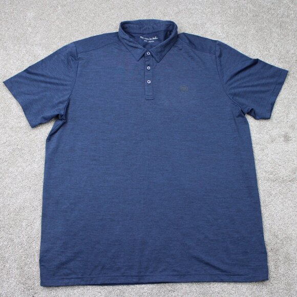 Travis Mathew Polo Shirt Mens 2XL XXL Blue Golf Short Sleeve Pullover - Picture 3 of 15